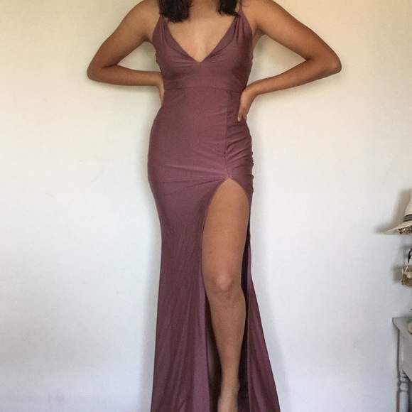 Nwot Mauve Spaghetti Strap Long Dress 
